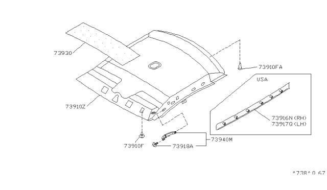 1992 Nissan Sentra Clip Diagram for 01553-06951