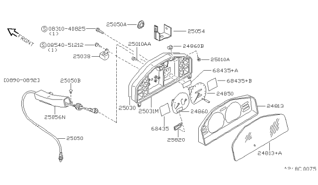 1993 Nissan Sentra Instrument Meter & Gauge Diagram 6