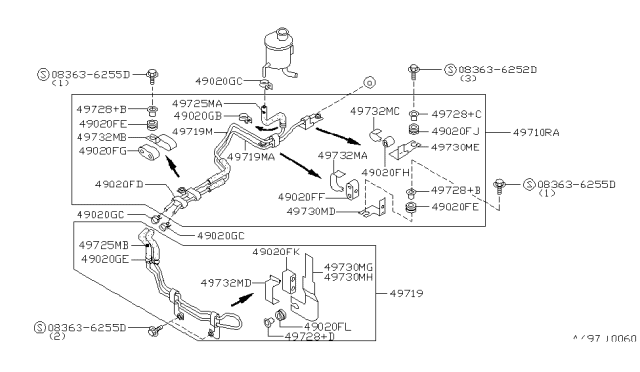 1991 Nissan Sentra Power Steering Piping Diagram 6