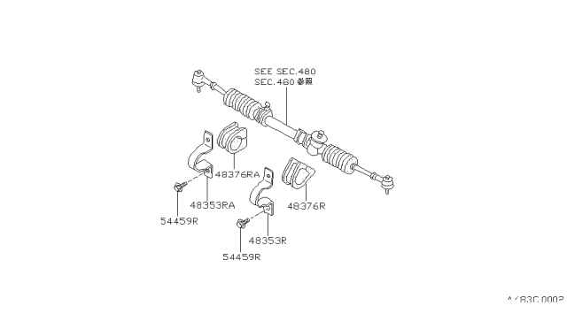 1993 Nissan Sentra Steering Gear Mounting Diagram 3