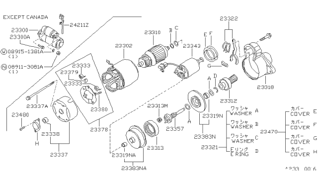 1992 Nissan Sentra Starter Motor Diagram 6