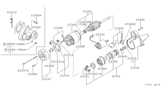 1992 Nissan Sentra Starter Motor Diagram 7