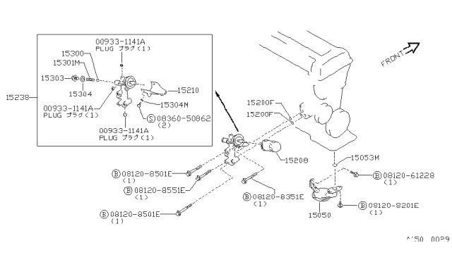 1992 Nissan Sentra Lubricating System Diagram 2