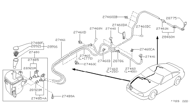 1992 Nissan Sentra Pump Assembly Washer Diagram for 28920-50Y00