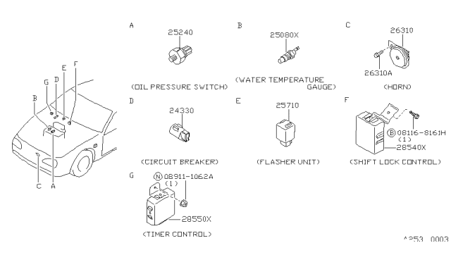 1993 Nissan Sentra Electrical Unit Diagram 6