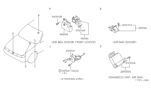 1993 Nissan Sentra Electrical Unit Diagram 3