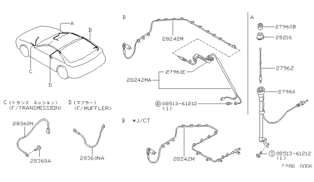 1992 Nissan Sentra Audio & Visual Diagram 2