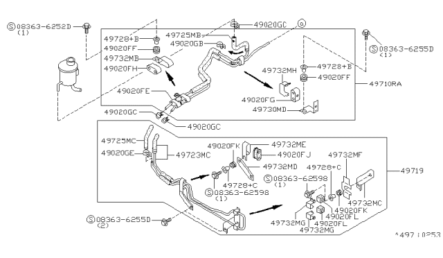 1991 Nissan Sentra Power Steering Piping Diagram 9