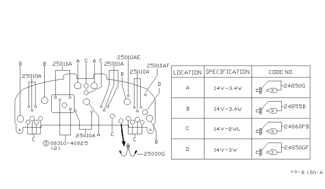 1994 Nissan Sentra Instrument Meter & Gauge Diagram 10