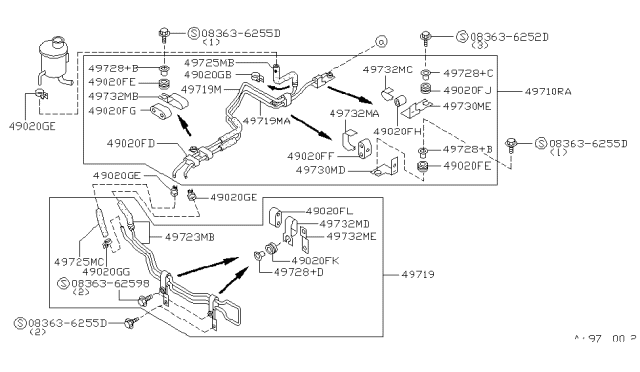 1992 Nissan Sentra Power Steering Piping Diagram 2