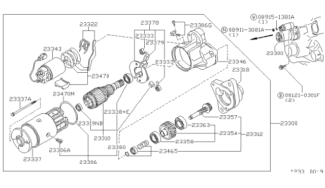 1992 Nissan Sentra Starter Motor Diagram 2