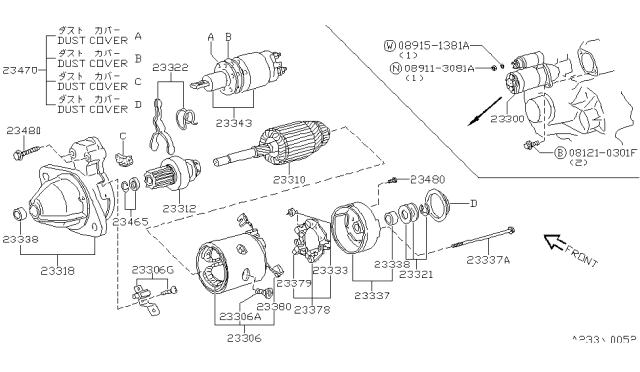 1994 Nissan Sentra Starter Motor Diagram 1