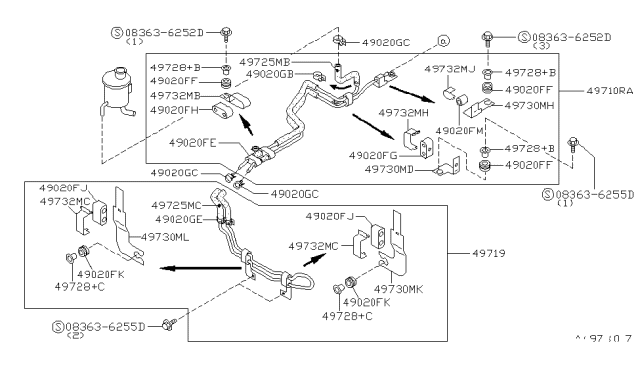1991 Nissan Sentra Power Steering Piping Diagram 10