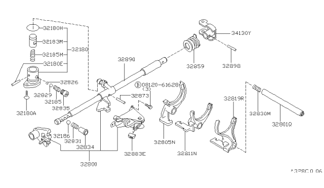 1994 Nissan Sentra Transmission Shift Control Diagram 2