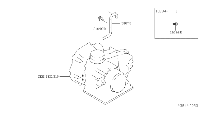 1993 Nissan Sentra Breather Piping (For Front Unit) Diagram 5