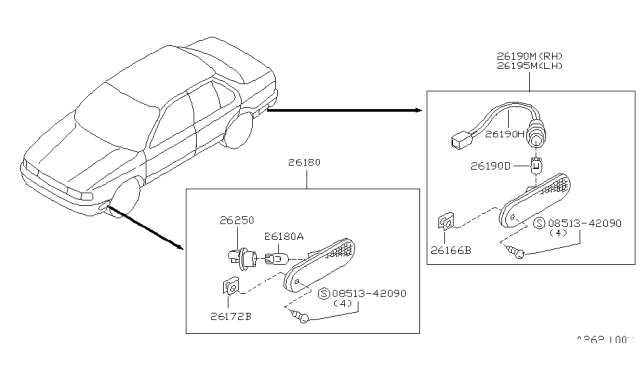 1992 Nissan Sentra Side Marker Lamp Diagram 1