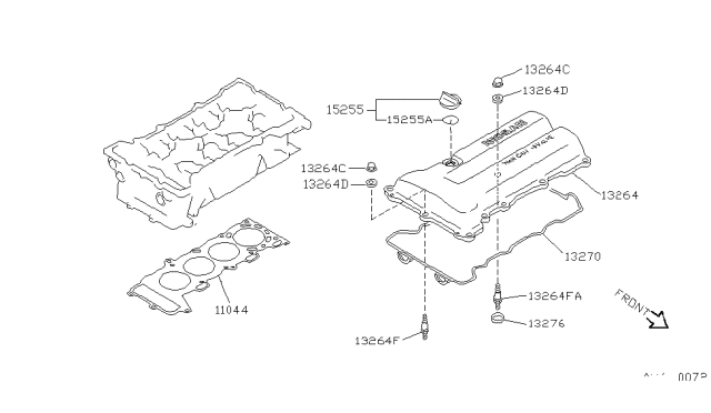 1993 Nissan Sentra Cylinder Head & Rocker Cover Diagram 2