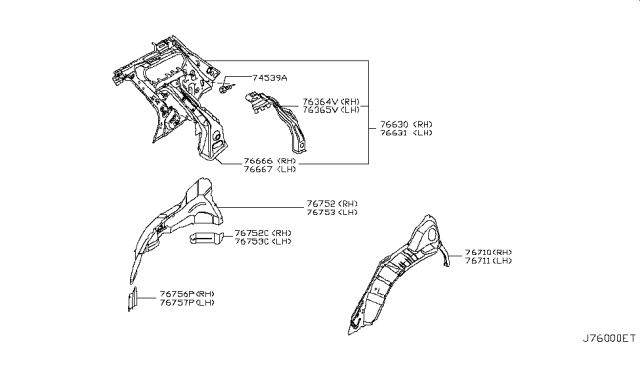 2005 Nissan Murano Body Side Panel Diagram 6