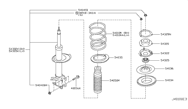 2004 Nissan Murano Front Suspension Diagram 5