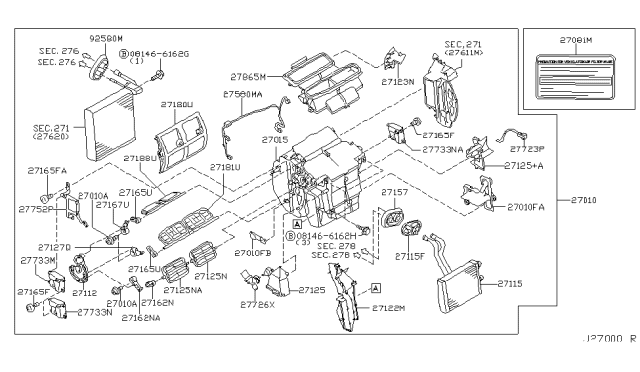 2003 Nissan Murano Heater & Blower Unit Diagram 3