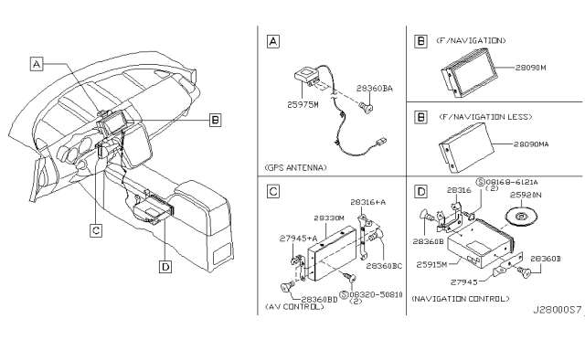 2005 Nissan Murano Audio & Visual Diagram 6