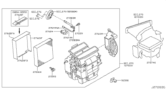 2004 Nissan Murano Cooling Unit Diagram 2