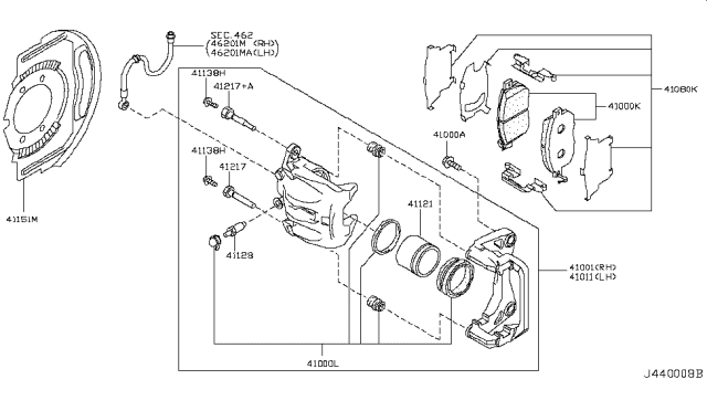 2005 Nissan Murano Front Brake Diagram