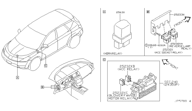 2004 Nissan Murano Relay Diagram 2