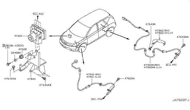 2007 Nissan Murano Anti Skid Control Diagram 6