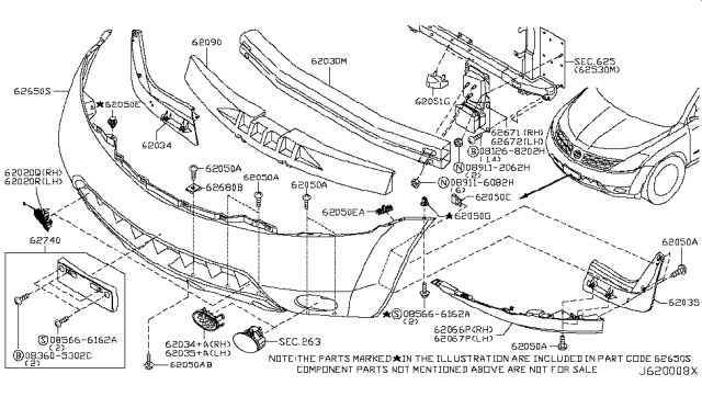 2003 Nissan Murano Front Bumper Diagram 2