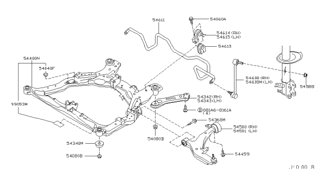 2006 Nissan Murano Front Suspension Diagram 2