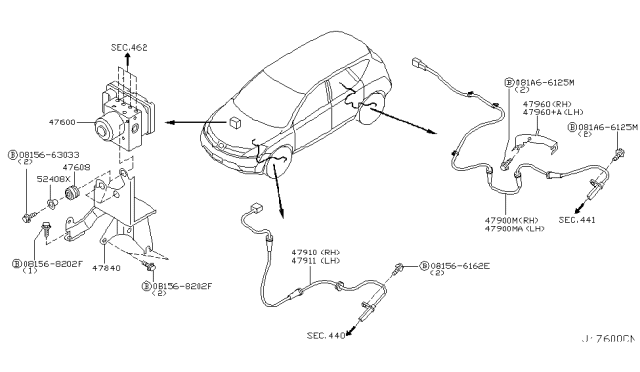 2006 Nissan Murano Anti Skid Control Diagram 4