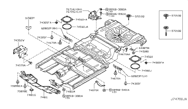 2007 Nissan Murano Floor Fitting Diagram 2