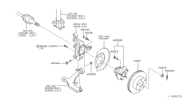 2007 Nissan Murano Front Axle Diagram 1