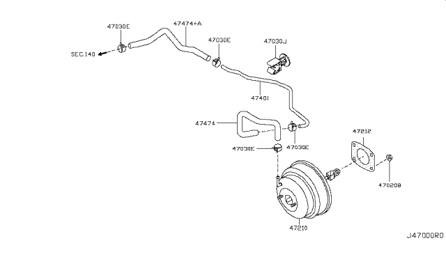 2007 Nissan Murano Brake Servo & Servo Control Diagram 2