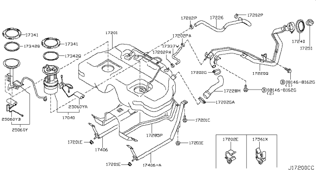 2007 Nissan Murano Fuel Tank Diagram 1