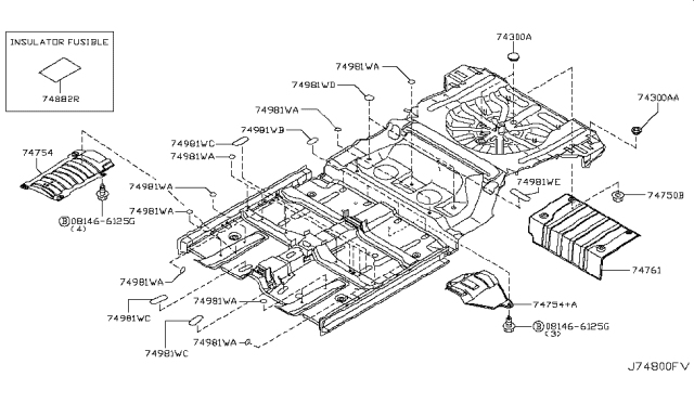 2007 Nissan Murano Floor Fitting Diagram 1