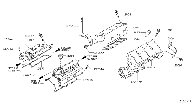 2006 Nissan Murano Cylinder Head & Rocker Cover Diagram 1