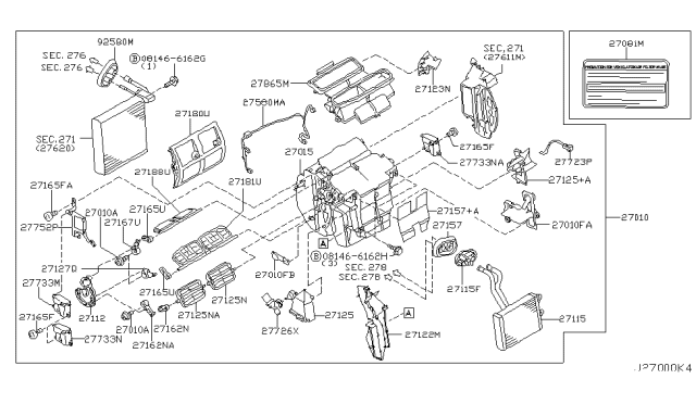 2003 Nissan Murano Heater & Blower Unit Diagram 2