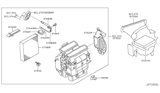 2003 Nissan Murano Cooling Unit Diagram 1