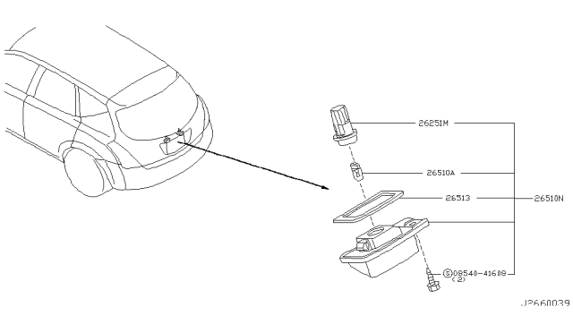 2003 Nissan Murano Licence Plate Lamp Diagram