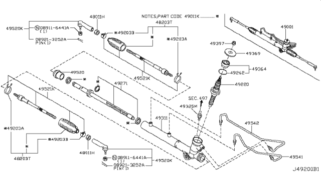 2004 Nissan Murano Power Steering Gear Diagram 6