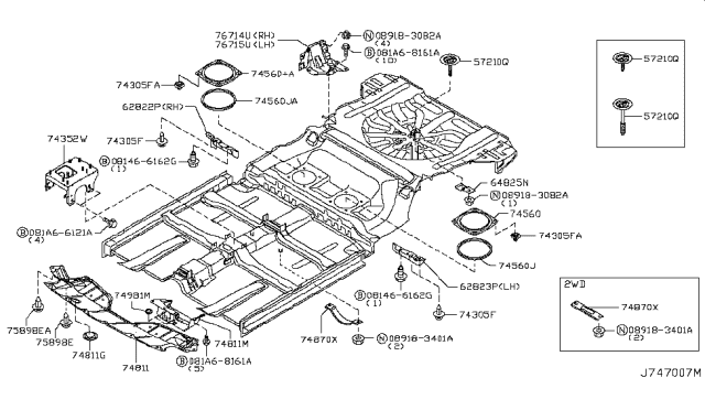 2004 Nissan Murano Floor Fitting Diagram 5