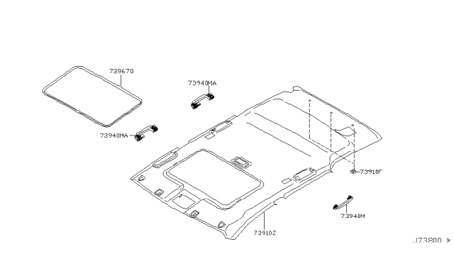 2005 Nissan Murano Roof Trimming Diagram 3