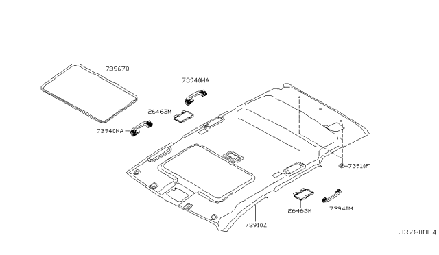 2004 Nissan Murano Roof Trimming Diagram 6