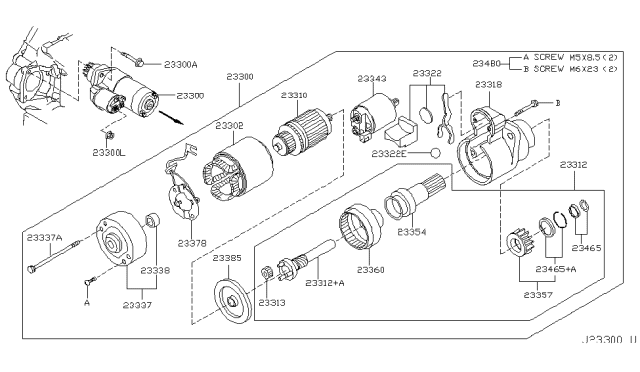 2003 Nissan Murano Switch Assy-Magnetic Diagram for 23343-8J000