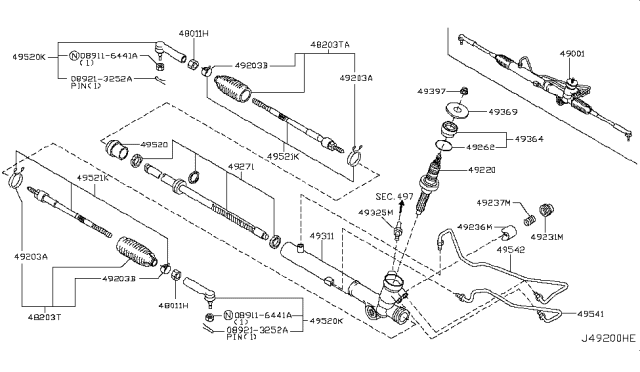 2006 Nissan Murano Power Steering Gear Diagram 2