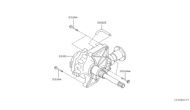 2005 Nissan Murano Transfer Assy Diagram for 33100-CN200