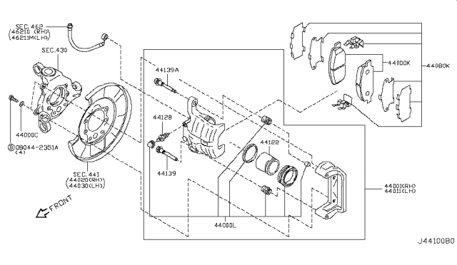 2007 Nissan Murano Rear Brake Diagram 1