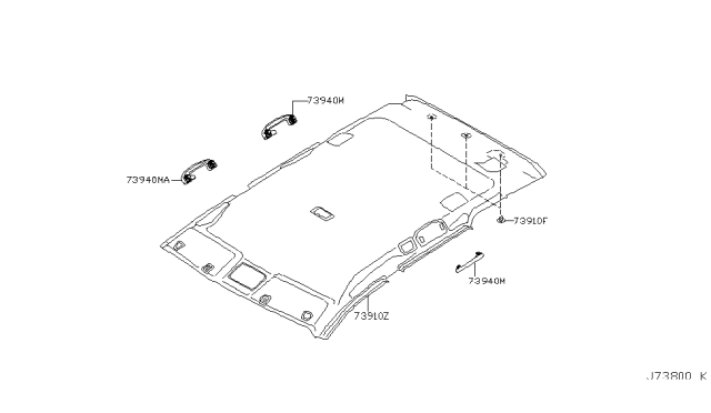 2004 Nissan Murano Roof Trimming Diagram 1